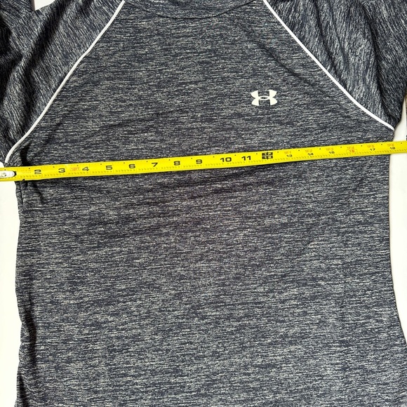 UNDER ARMOUR Hoodie Shirt Navy NWT WOMEN Sz Medium UA Velocity WordMark - Picture 4 of 10